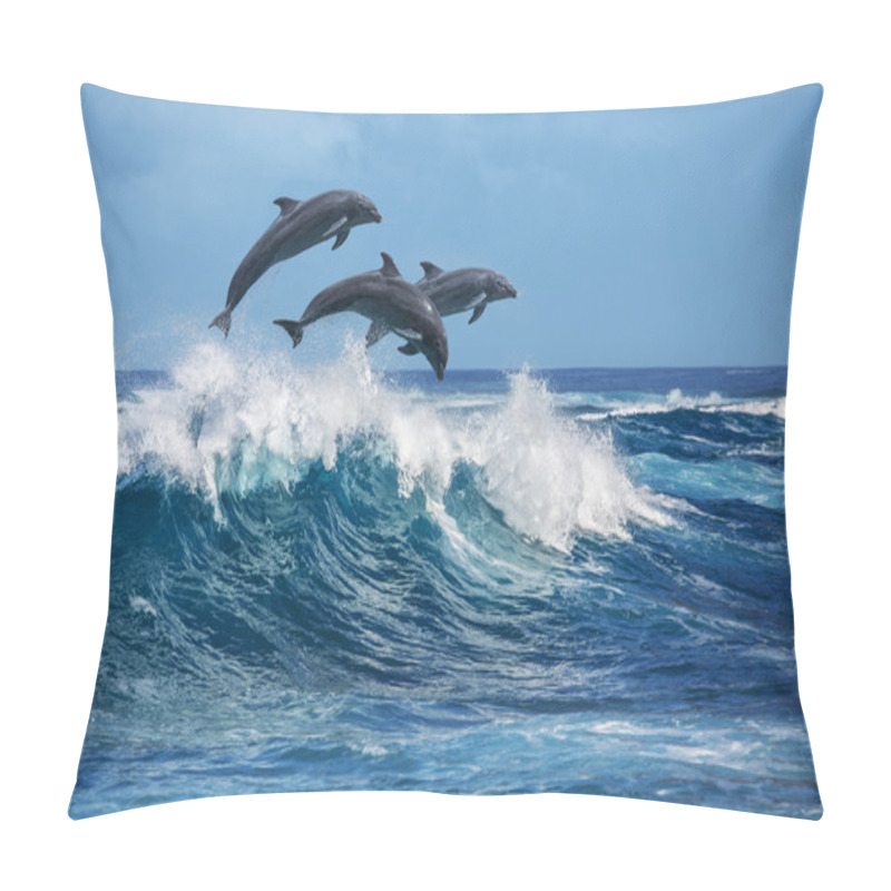 Personality  Beautiful Dolphins In Ocean Pillow Covers