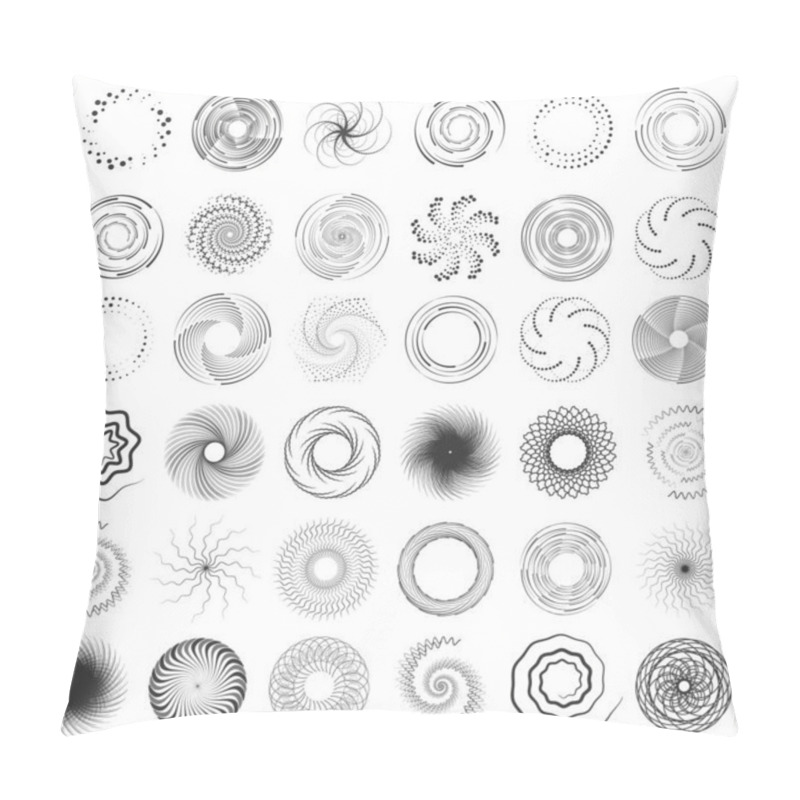 Personality  Radial Speed Lines Set Of Dark Dotted Curves Swirling Halftone Thin Thick Abstract Patterns Apply For Web Pages Prints Stamps Logos Games Downloads Poster Frame Icons Stylization Of Business Card Site Pillow Covers