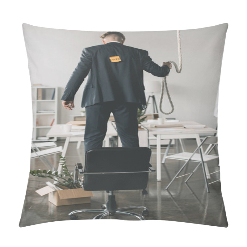 Personality  Businessman Trying To Hang Himself  Pillow Covers