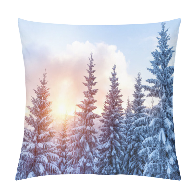 Personality  Beautiful Winter Forest Pillow Covers