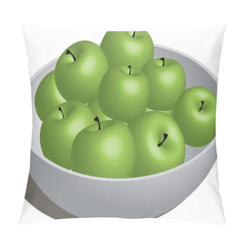 Personality  Bowl Of Green Apples Bowl Of Green Apples Pillow Covers