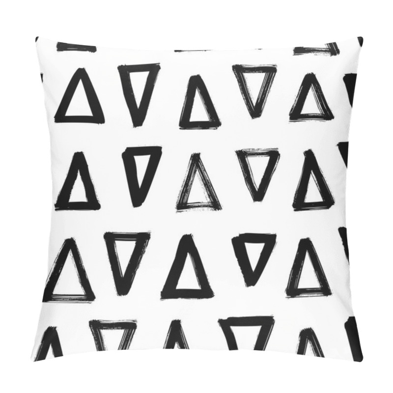 Personality  Pattern With Hand Drawn Triangles.  Pillow Covers