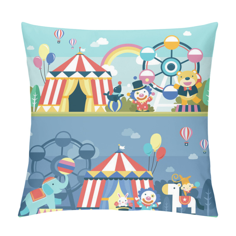 Personality  Lovely Circus Performance Scene Set  Pillow Covers