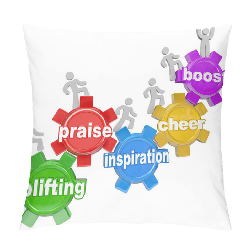 Personality  Uplifting Words Team Climbing Gears Praise Cheer Inspiration Pillow Covers