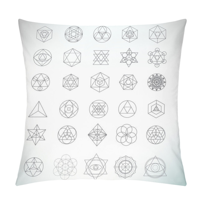 Personality  Sacred Geometry Abstract Background Pillow Covers