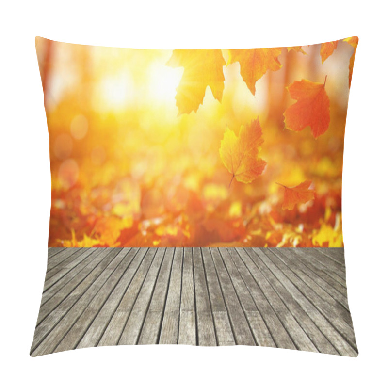 Personality  Wood Texture And Autumn Leaves  Pillow Covers