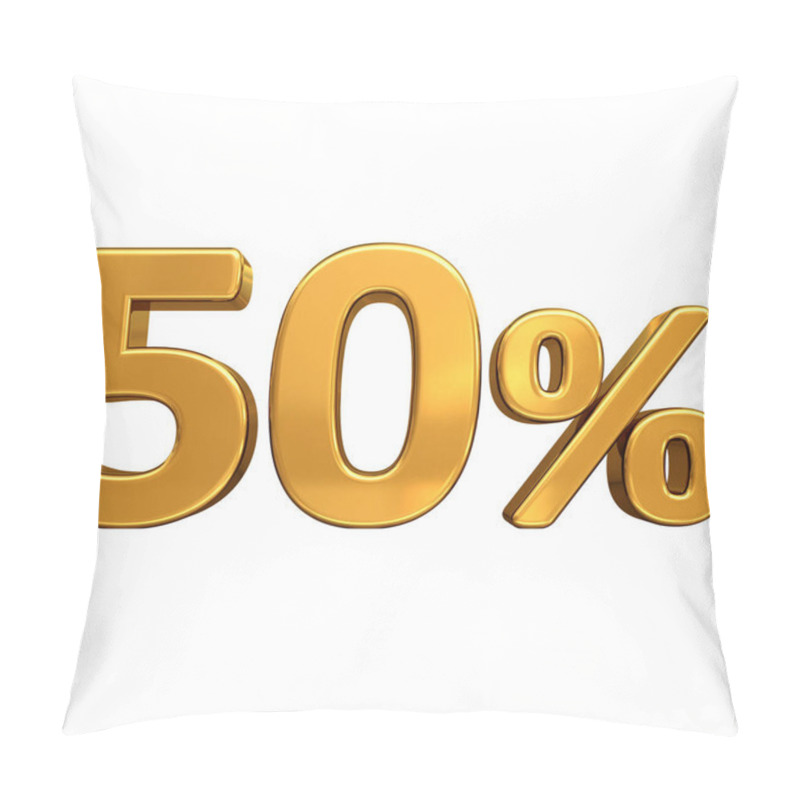 Personality  Gold 50%, Fifty Percent Discount Sign Pillow Covers