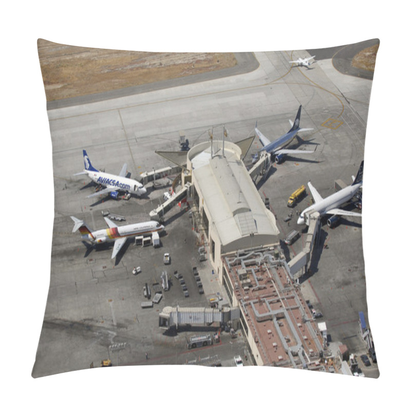 Personality  Aerial View Of Tijuana Airport In Mexico. Pillow Covers