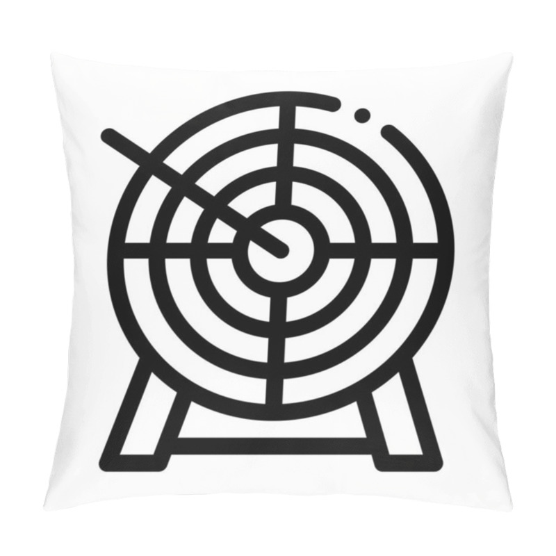 Personality  Arrow In Center Of Target Icon Thin Line Vector Pillow Covers