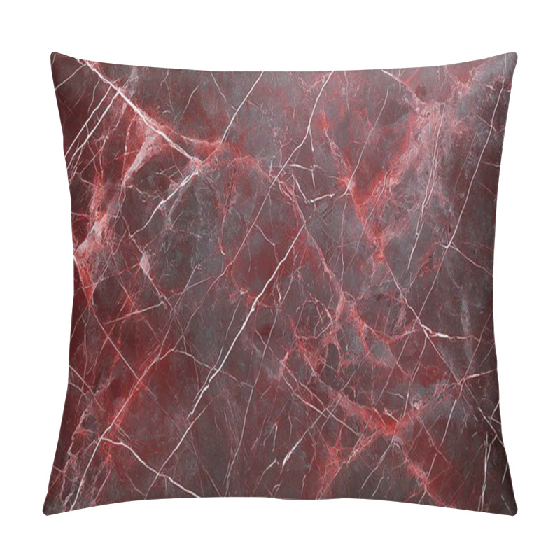 Personality  Rich Red Marble Texture With Intricate White Veining, Perfect For Backgrounds, Design Projects, And Architectural Inspiration. Pillow Covers