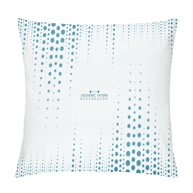 Personality  Abstract Of Blue Circle Line Pattern Vertical Geometric Background, Vector Eps10 Pillow Covers