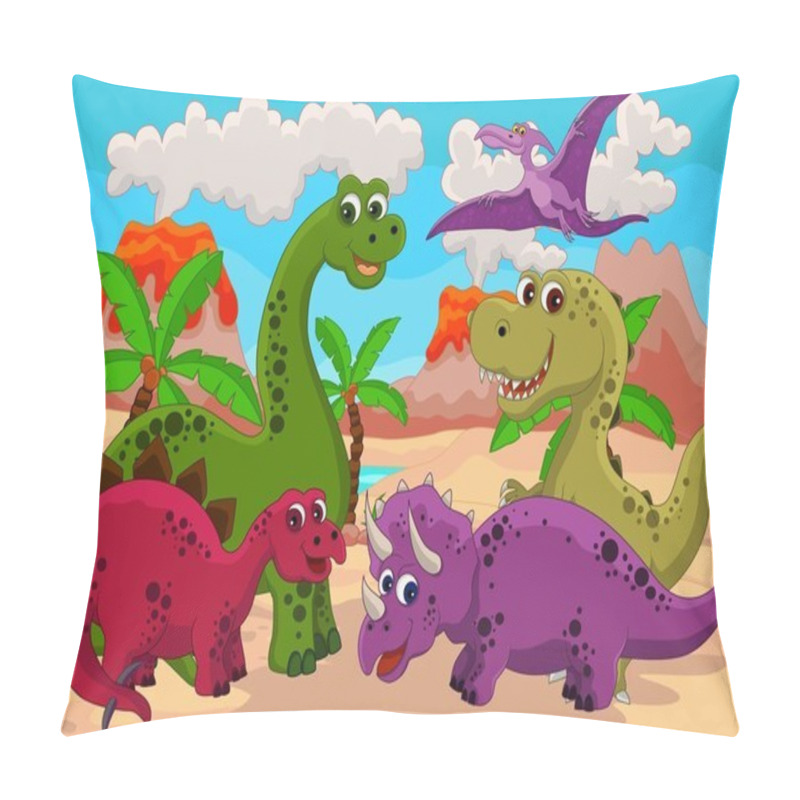 Personality  Dinosaur Cartoon Pillow Covers