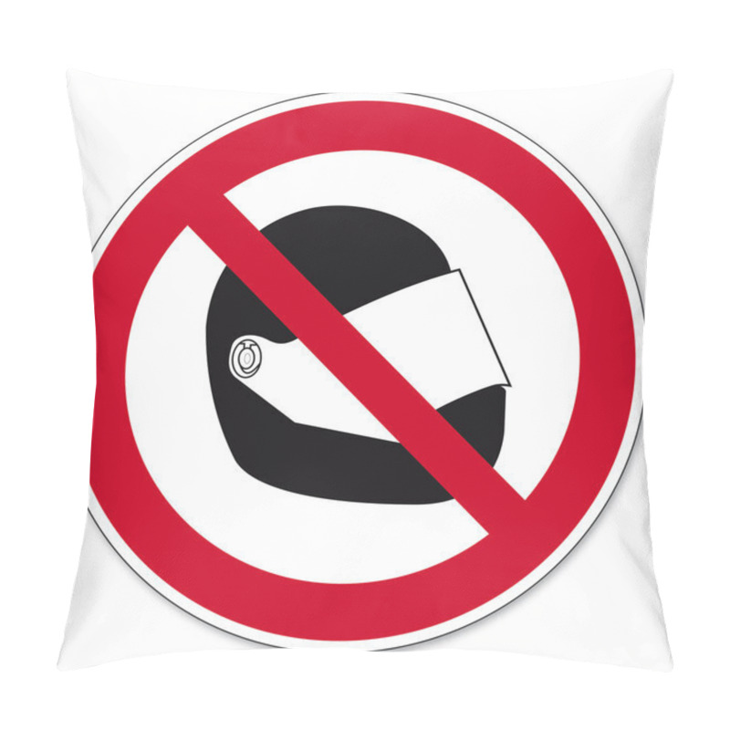 Personality  Prohibition Signs BGV Icon Pictogram Motorcycle Helmet Banned Pillow Covers