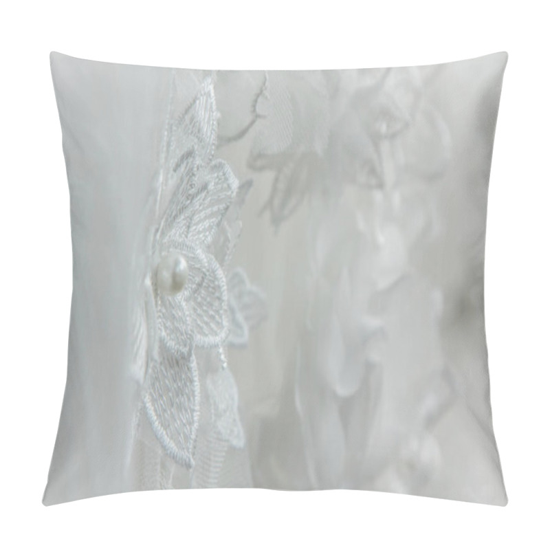 Personality  Details Of The Bride Dress Fabric And Beautiful Embroidery Weddi Pillow Covers