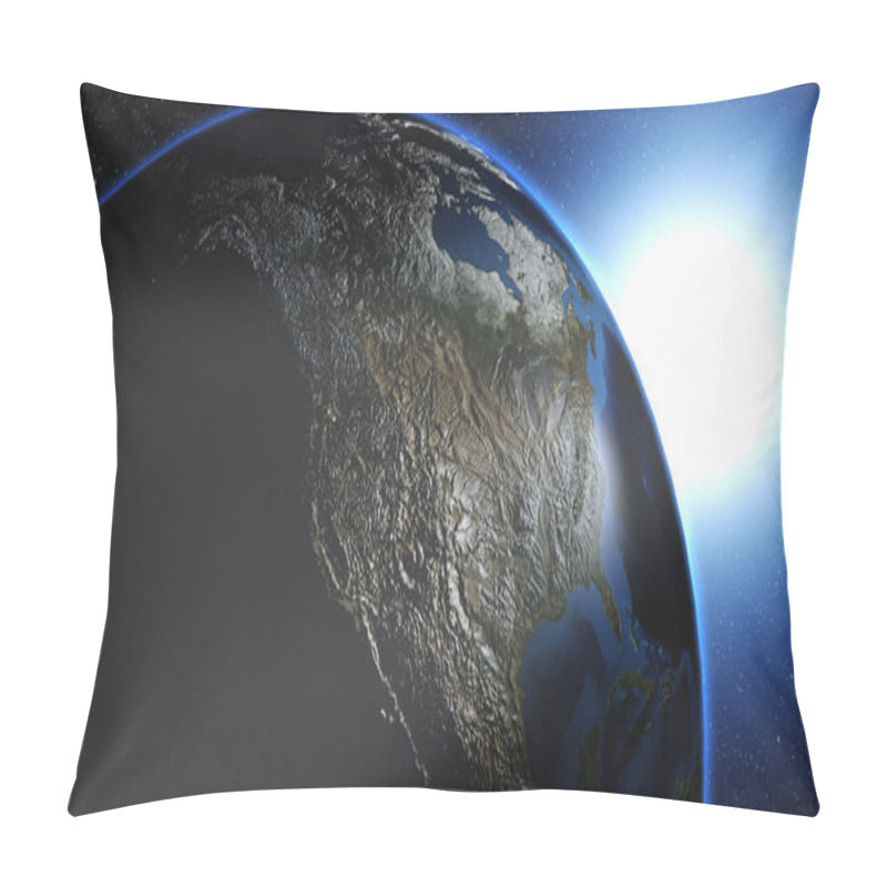 Personality  Planet Earth In Universe Or Space, Earth And Galaxy In A Nebula Clouds. Pillow Covers