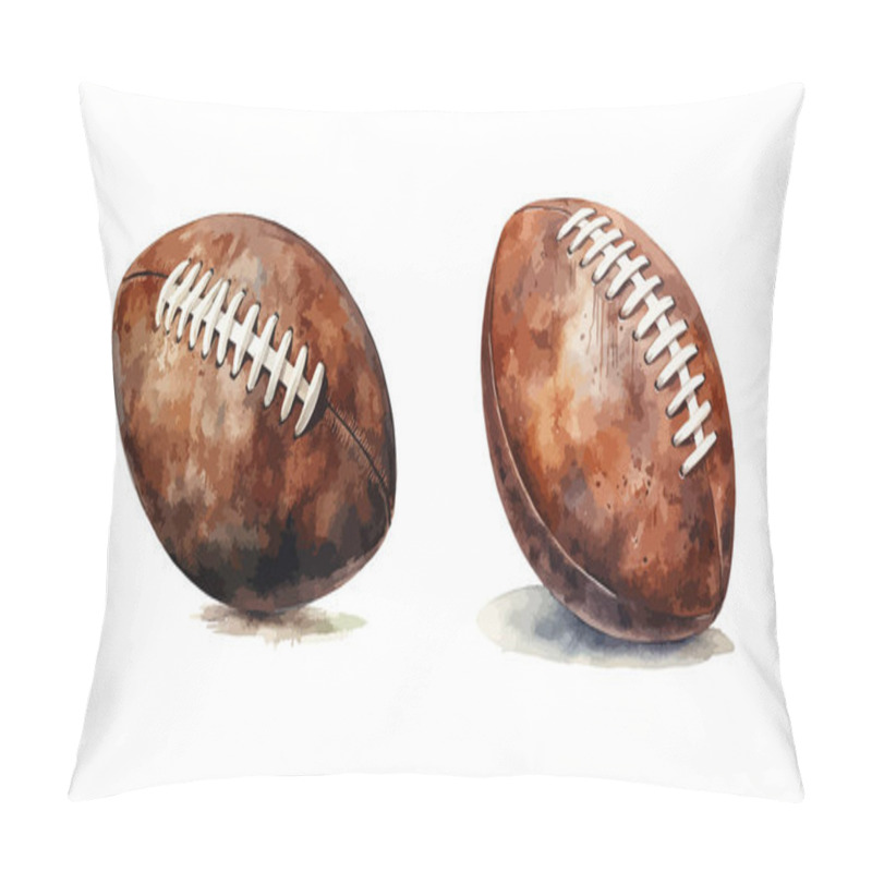 Personality  American Football Clipart, Isolated Vector Illustration. Pillow Covers