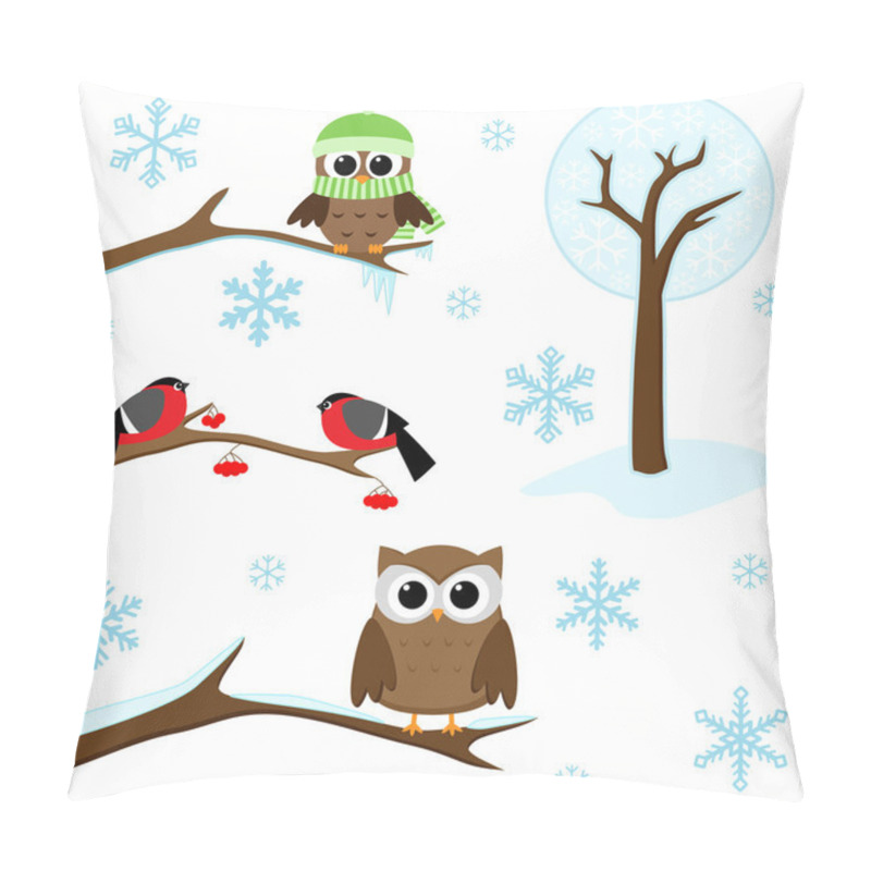 Personality  Set Of Winter Elements Pillow Covers