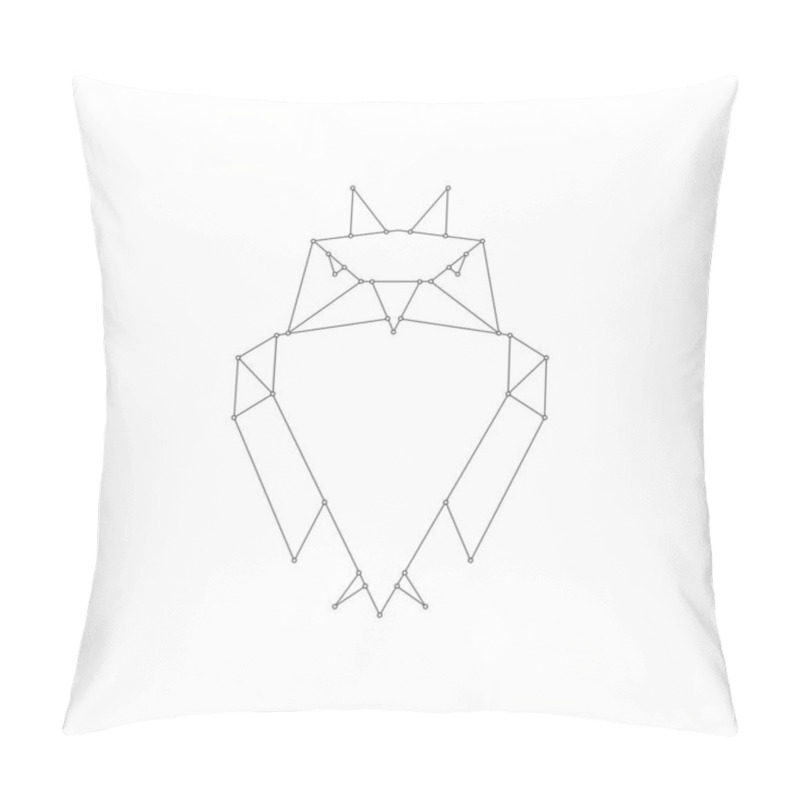 Personality  Owl Polygonal Lines, Can Use For Logo, Pictogram, Bird Figure, Website, Apps, Or Graphic Design Element. Vector Illustration Pillow Covers