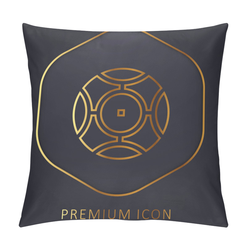 Personality  Ball Golden Line Premium Logo Or Icon Pillow Covers