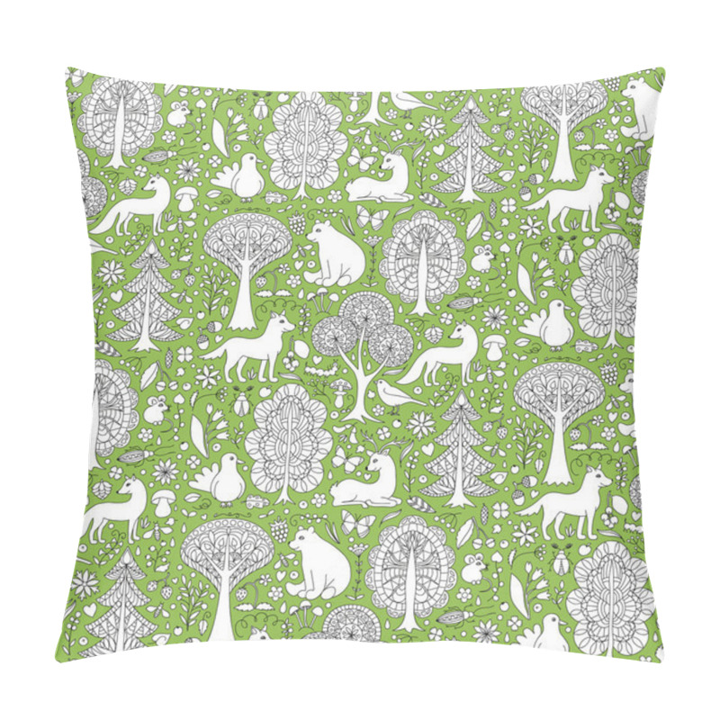 Personality  Forest Seamless Pattern Pillow Covers