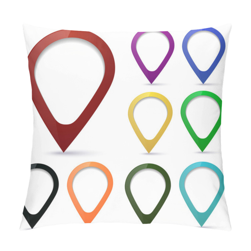 Personality  Set Of Map Pointers Pillow Covers