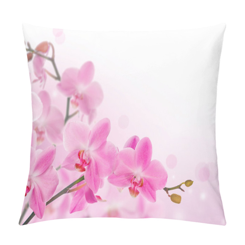 Personality  Decoration From Light Pink Orchids Pillow Covers