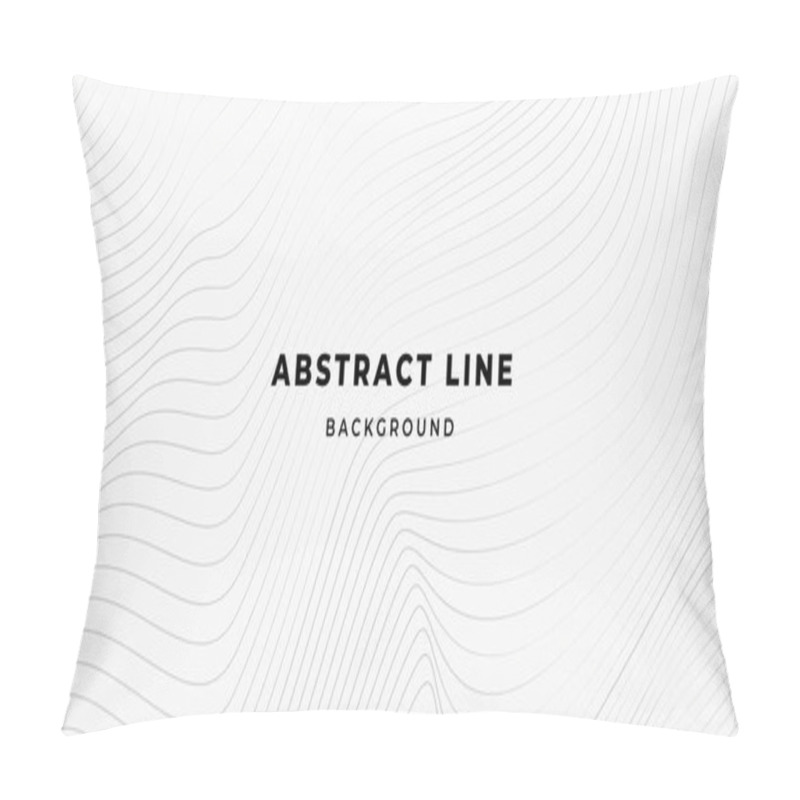 Personality  Abstract Minimalist Background Simple Grey Line, Wavy And Geometry Line Pattern Background Pillow Covers