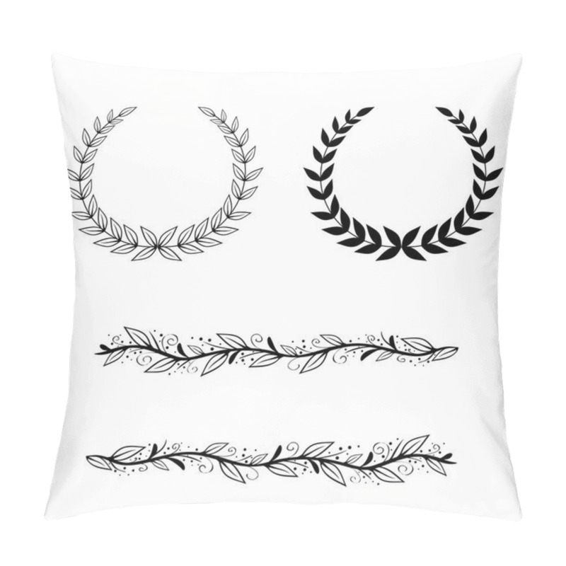 Personality  Natural Leaf And Border Frame Set Pillow Covers