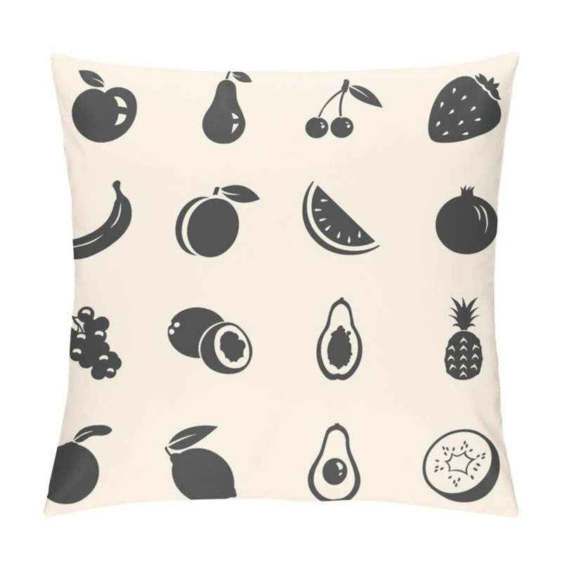 Personality  Set Of Fruit Icons Pillow Covers