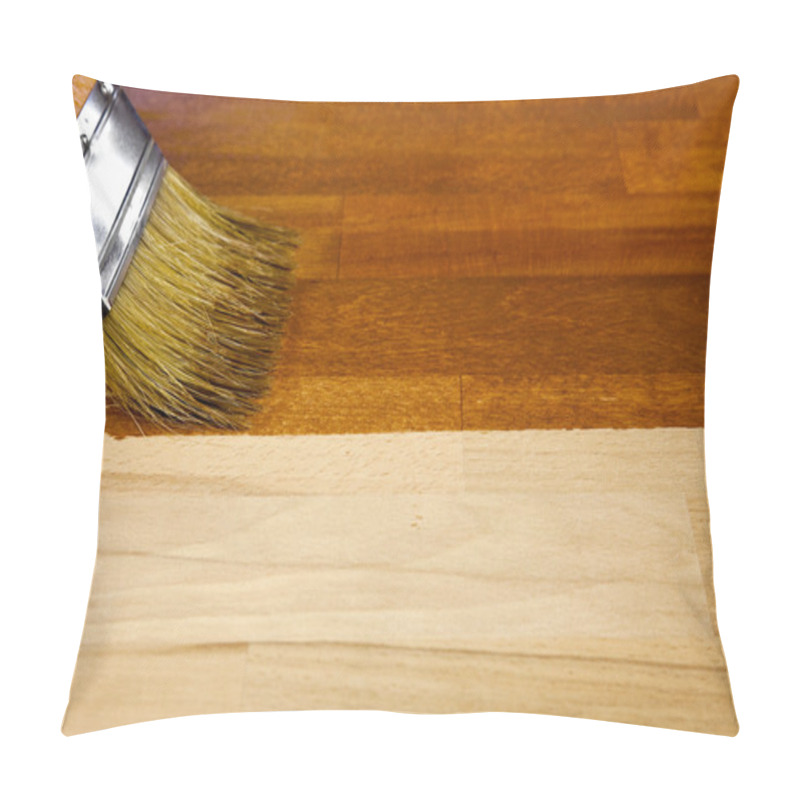 Personality  Wood Texture And Paintbrush / Housework Background Pillow Covers