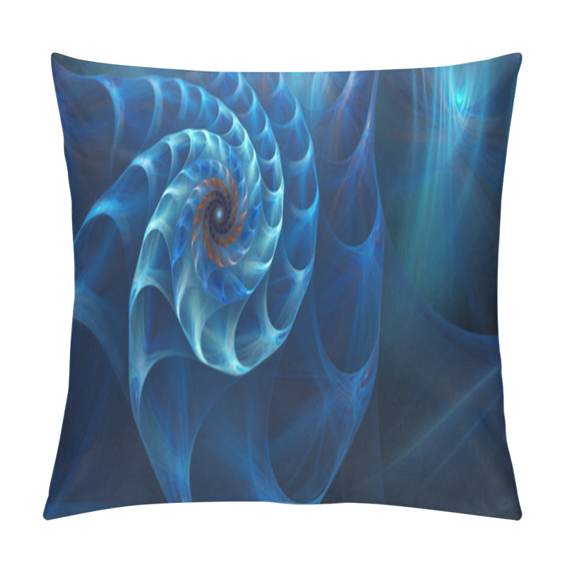 Personality  fractal shell on the sea pillow covers