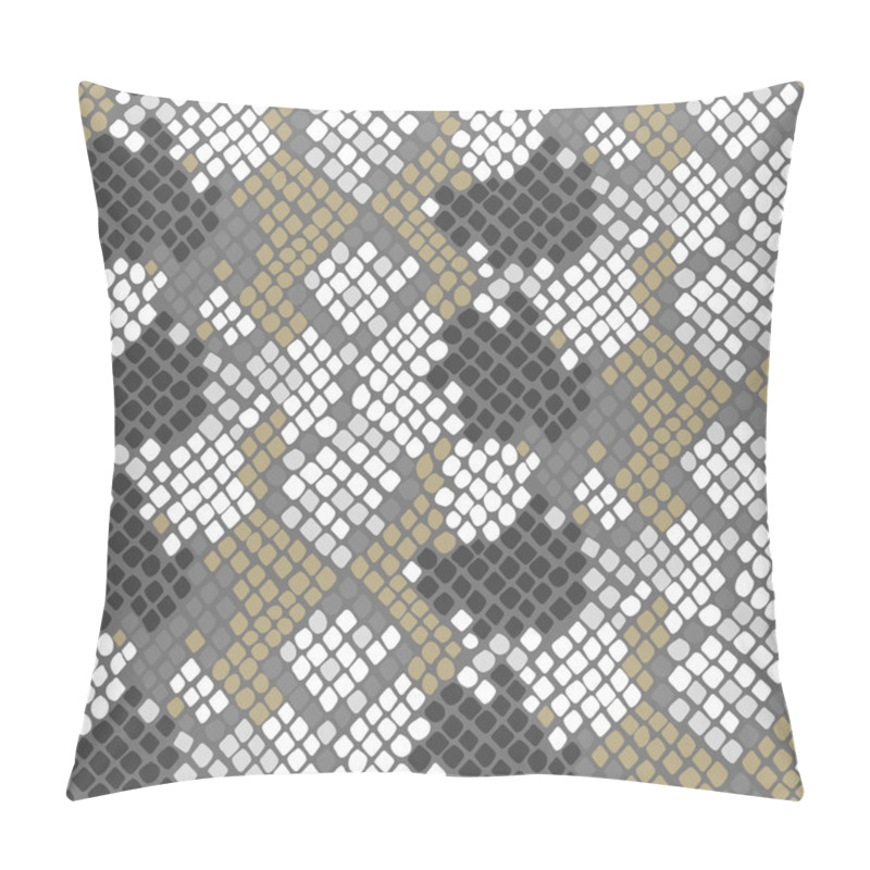 Personality  Python Snake Skin Artificial Seamless Vector Texture. Pillow Covers