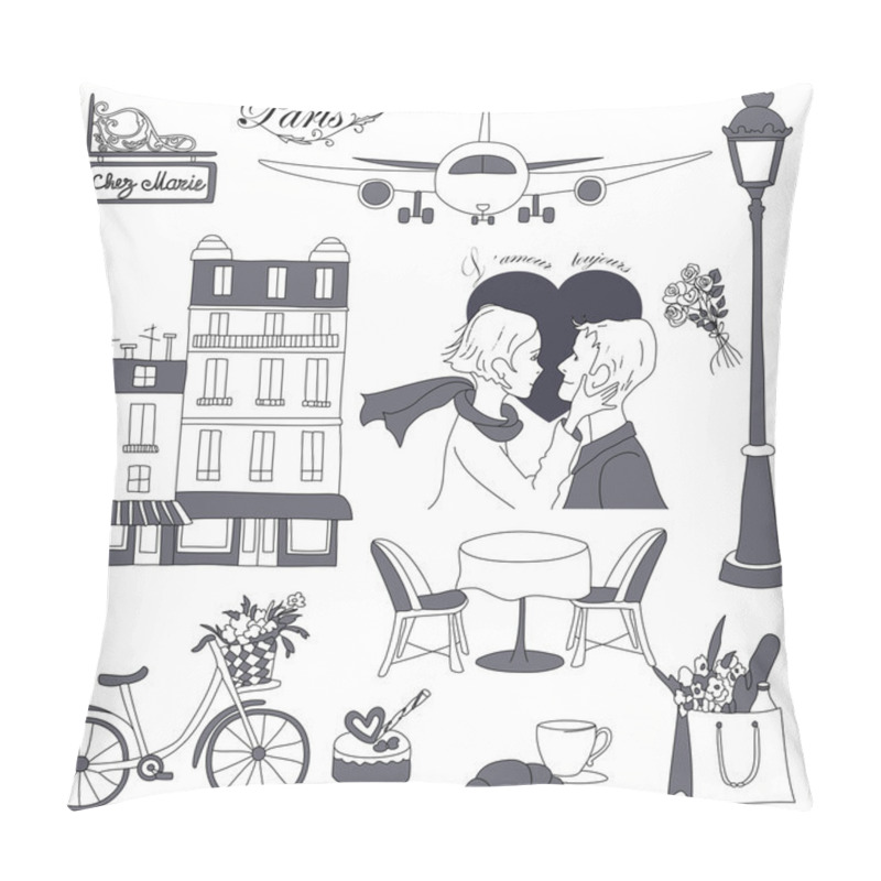 Personality  Paris Travel Pillow Covers