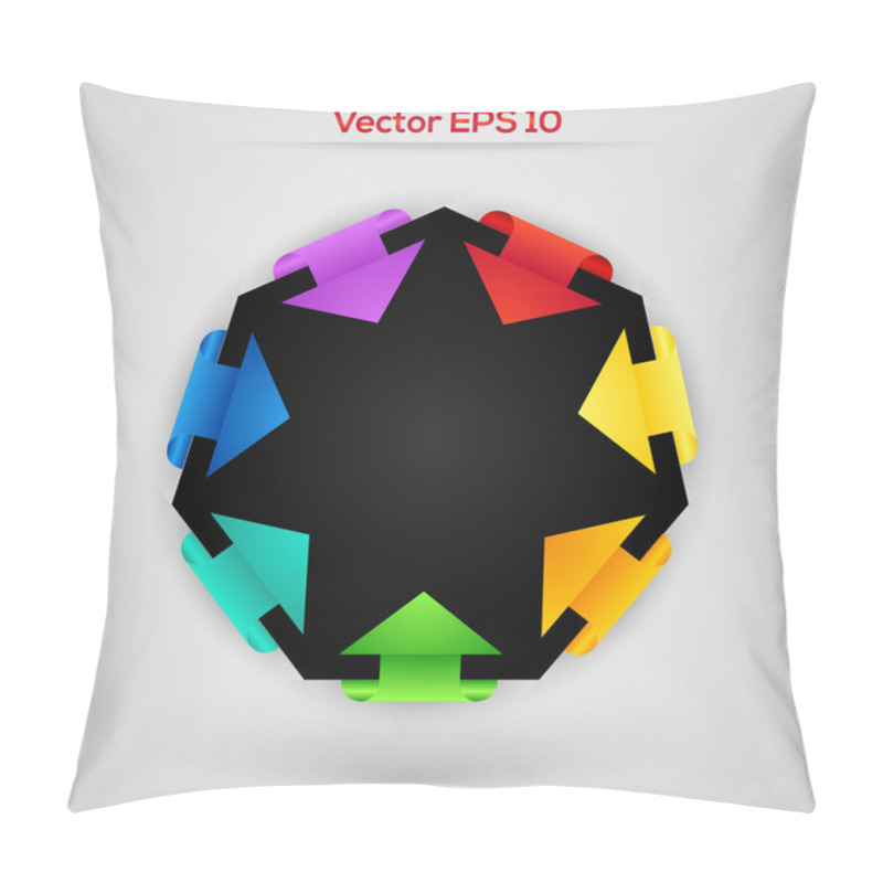 Personality  Set Vector Arrows In The Form Of Paper Stickers Pillow Covers