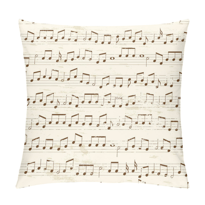 Personality  Repeating Musical Notes Pillow Covers