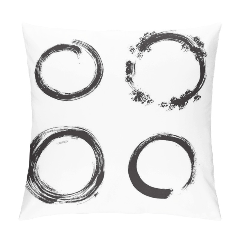 Personality  Grunge Round Frames Pillow Covers