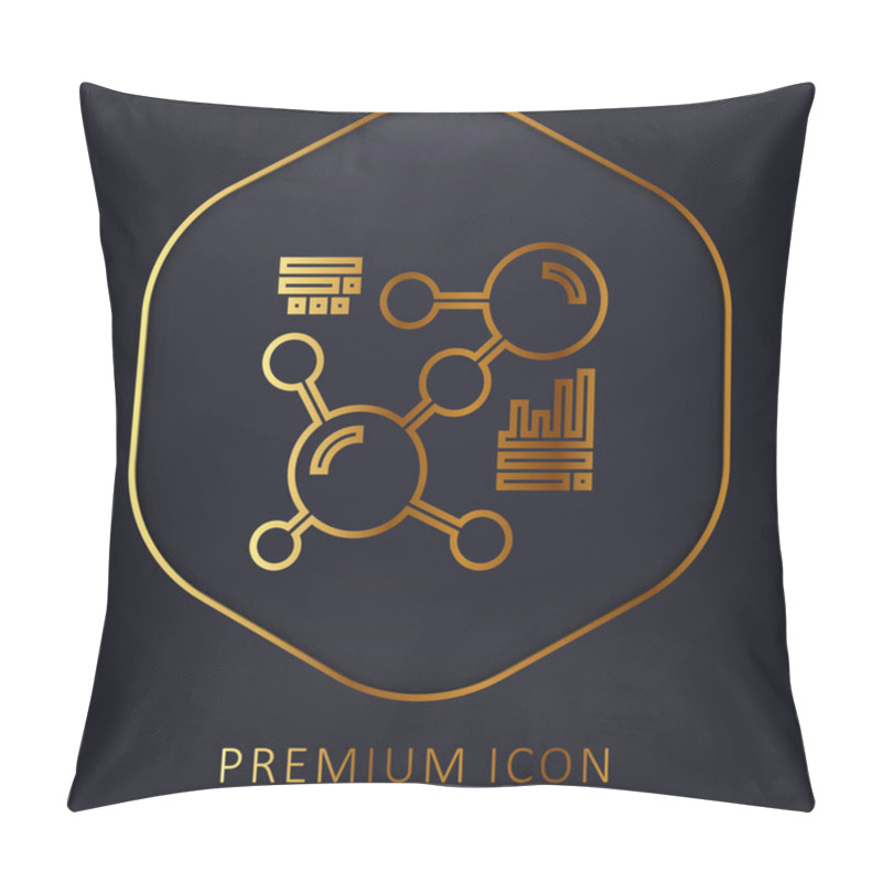 Personality  Biology Golden Line Premium Logo Or Icon Pillow Covers