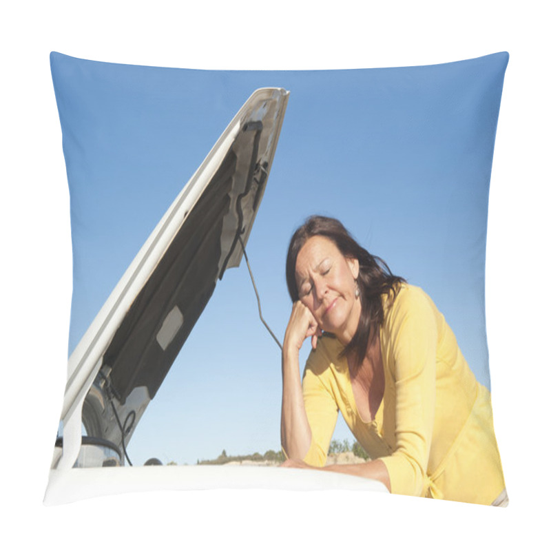 Personality  Woman Car Breakdown Pillow Covers