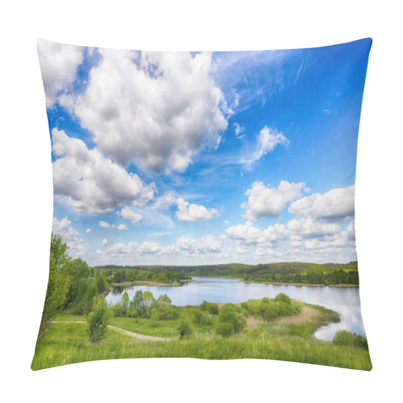 Personality  Calm River And Blue Sky Pillow Covers