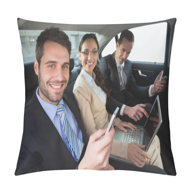 Personality  Business Team Working In The Back Seat Pillow Covers