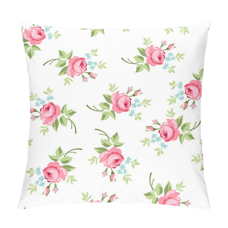 Personality  Seamless Floral Pattern With Little Red Roses Pillow Covers