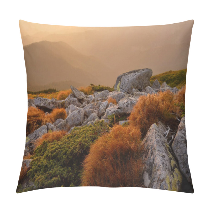 Personality  Carpathian Mountain Range Autumn Time At Sunset Pillow Covers