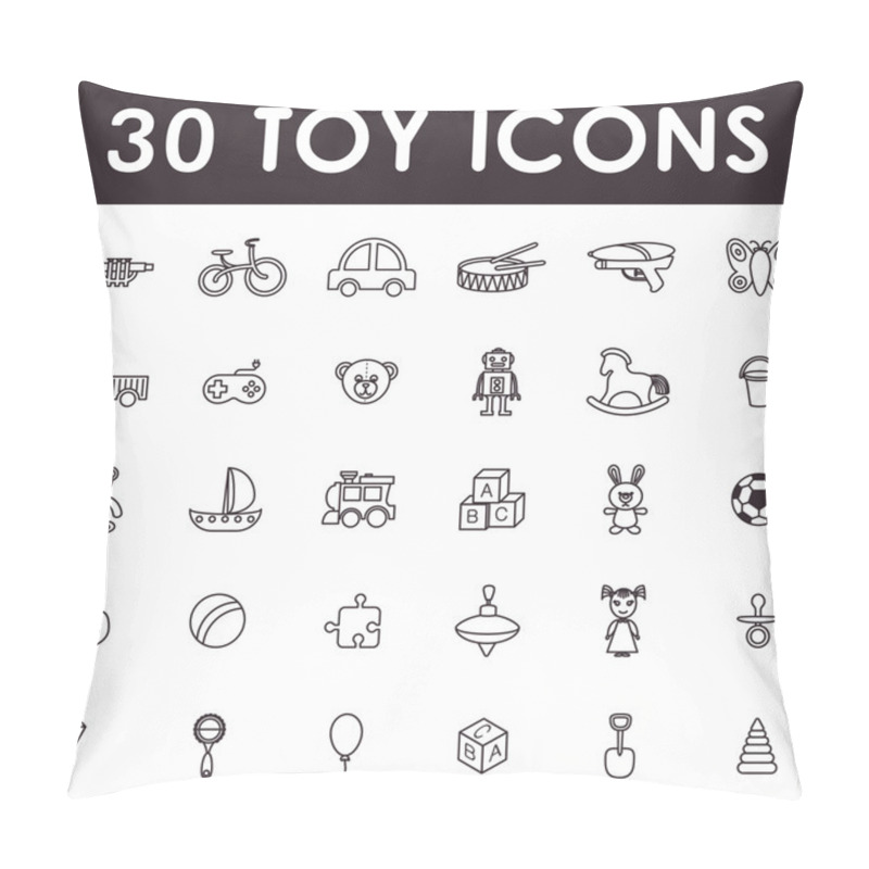 Personality  Toys Icon Set Pillow Covers