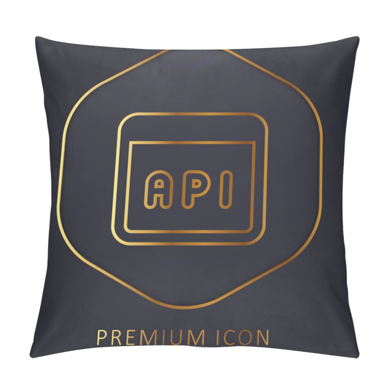 Personality  Application Golden Line Premium Logo Or Icon Pillow Covers