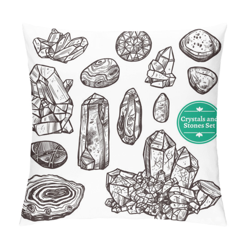 Personality  Crystals And Stones Set Pillow Covers