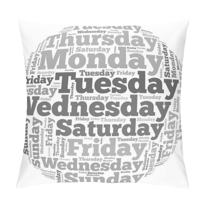 Personality  Weekdays Info-text Graphics Pillow Covers