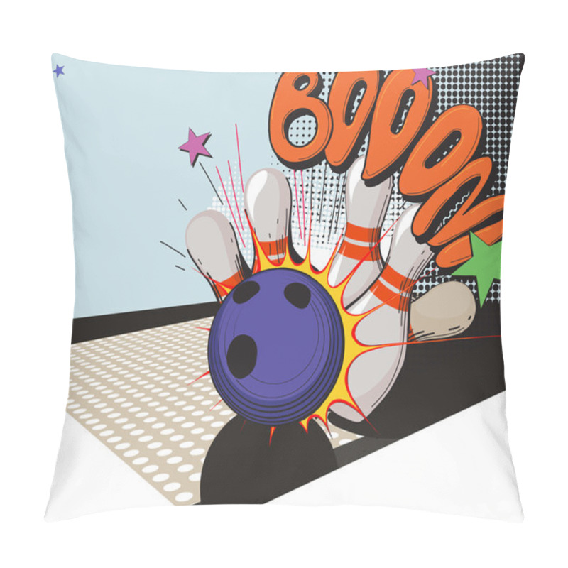 Personality  Retro Styled Bowling Game Picture Pillow Covers