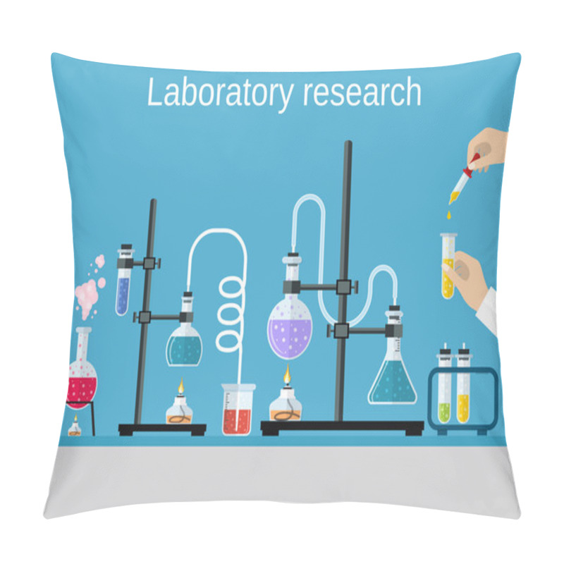 Personality  Chemists Scientists Equipment. Pillow Covers