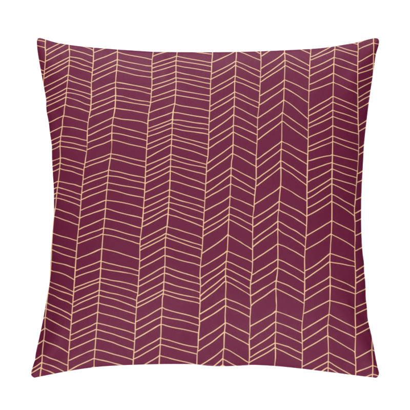 Personality  Classic Hand Drawn Chevron Seamless Pattern. Pillow Covers