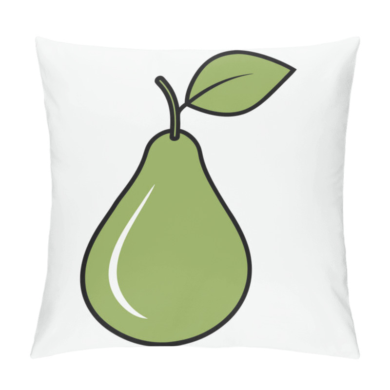 Personality  Monochromatic Pear Illustration - Minimalist Fruit Art, Black And White Pear Design, Botanical Artwork, Simple Fruit Drawing Pillow Covers